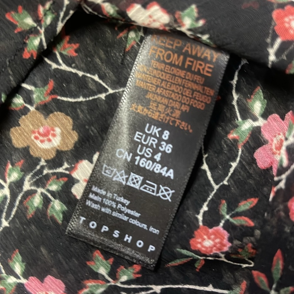BNWT Top Shop Size 4 Sheer Top - Picture 3 of 3